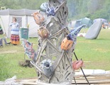 Огненная скульптура на фестивале Поляна